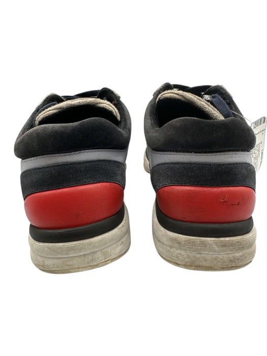 Chanel Shoe Size 36 Navy Blue, Gray & Red textile upper Leather Detail Sneakers Navy Blue, Gray & Red / 36