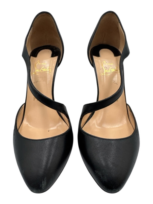Christian Louboutin Shoe Size 36.5 Black Leather Upper Strap Detail Pumps Black / 36.5