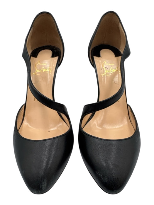 Christian Louboutin Shoe Size 36.5 Black Leather Upper Strap Detail Pumps Black / 36.5