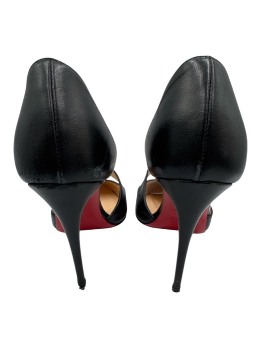 Christian Louboutin Shoe Size 36.5 Black Leather Upper Strap Detail Pumps Black / 36.5