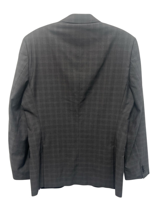 Boss Gray Wool Plaid 2 Button Men's Blazer Gray / 38