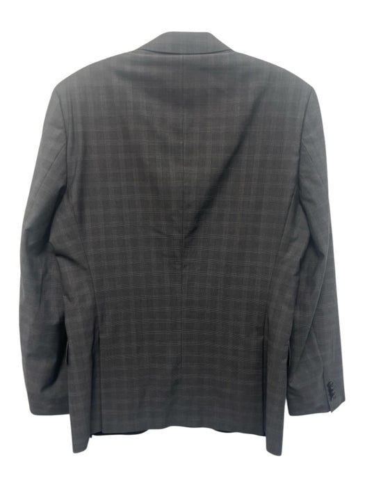 Boss Gray Wool Plaid 2 Button Men's Blazer Gray / 38