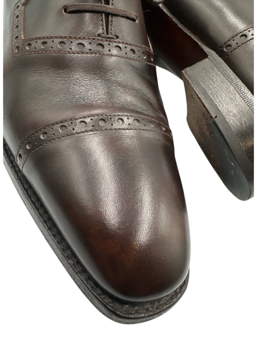 No Brand Shoe Size 9 Made in Spain Brown Leather Solid Brogue Detail Dress Shoes Brown / 9