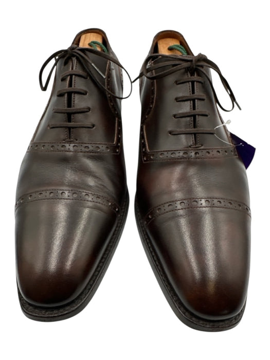 No Brand Shoe Size 9 Made in Spain Brown Leather Solid Brogue Detail Dress Shoes Brown / 9