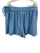 MWL Madewell Size 2X Blue & White Polyester Blend Grid Wrap Skort Skirt Set Blue & White / 2X