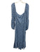 Reformation Size 20 Blue & White Viscose Blend Long Balloon Sleeve Floral Dress Blue & White / 20