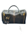 Tory Burch Black & Brown Leather Stripe Metal Gold Hardware Bag Charm Purse Black & Brown / M