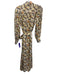 Tory Burch Size 00 Brown, Cream & Multi Silk Floral Button Front Shirt Dress Brown, Cream & Multi / 00