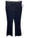 Spanx Size L Dark Wash Cotton Blend Elastic Waistband High Waist Flare Jeans Dark Wash / L