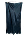 Rails Size L Dark Teal Blue Rayon Blend Elastic Waistband Satin Front Slit Skirt Dark Teal Blue / L