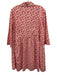 Hyacinth House Size L White, Pink & Red Cotton Floral 3/4 Sleeve Collared Dress White, Pink & Red / L