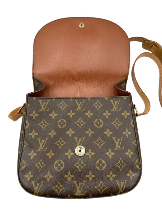 Louis Vuitton Brown Coated Canvas Monogram Flap Top Adjustable Strap Bag Brown / Vintage