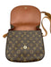 Louis Vuitton Brown Coated Canvas Monogram Flap Top Adjustable Strap Bag Brown / Vintage