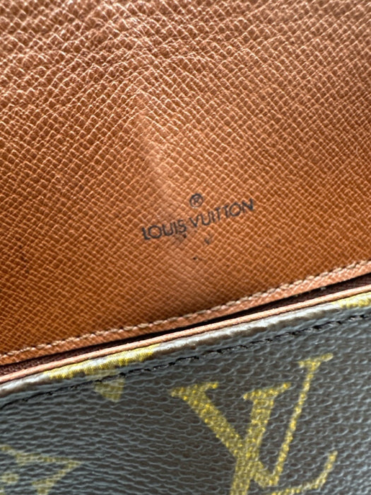Louis Vuitton Brown Coated Canvas Monogram Flap Top Adjustable Strap Bag Brown / Vintage