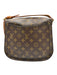 Louis Vuitton Brown Coated Canvas Monogram Flap Top Adjustable Strap Bag Brown / Vintage