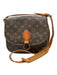 Louis Vuitton Brown Coated Canvas Monogram Flap Top Adjustable Strap Bag Brown / Vintage