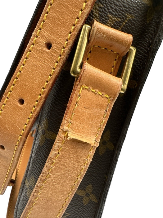 Louis Vuitton Brown Coated Canvas Monogram Flap Top Adjustable Strap Bag Brown / Vintage