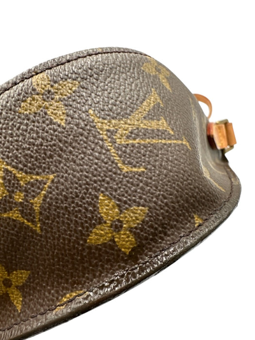Louis Vuitton Brown Coated Canvas Monogram Flap Top Adjustable Strap Bag Brown / Vintage