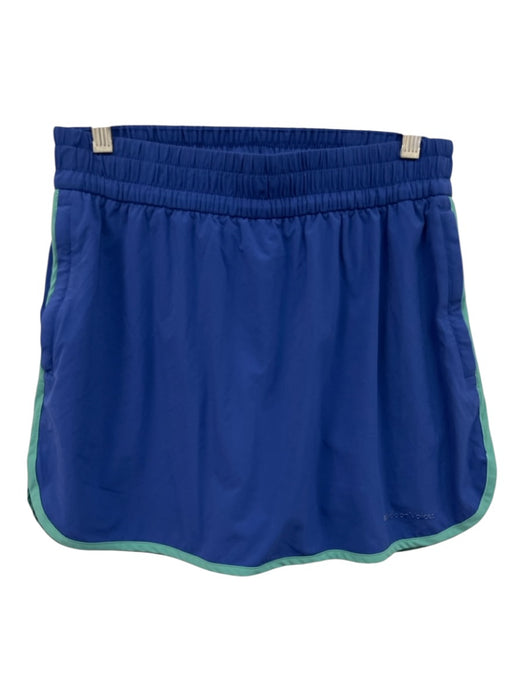 Outdoor Voices Size Medium Blue & Green Nylon Blend Piping Logo Athletic Skort Blue & Green / Medium