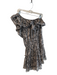 Misa Size Sm & Med Black & Gray Viscose Lined One Shoulder Floral Dress Black & Gray / Sm & Med