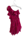 Misa Size Sm & Med Cranberry & pink Viscose Lined One Shoulder Floral Dress Cranberry & pink / Sm & Med