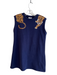 Queen of Sparkles Size Sm & Med Navy Cotton Blend Tiger Sequins Round Neck Dress Navy / Sm & Med