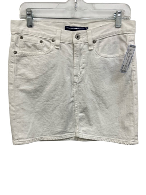 Ralph Lauren Sport Size 28 White No Fabric Tag Denim Pencil Mini Skirt White / 28