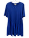 COS Size S Blue Cotton Short Sleeve Fabric Block T Shirt Dress Blue / S