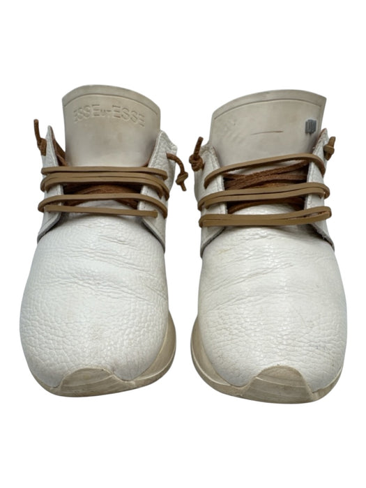 Esse Ut Esse Shoe Size 38 White Leather Upper Fringe Detail Low Top Sneakers White / 38