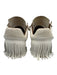 Esse Ut Esse Shoe Size 38 White Leather Upper Fringe Detail Low Top Sneakers White / 38