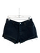 Frame Size 27 Black Denim Cotton Blend Button Fly 5 Pocket Raw Hem Shorts Black Denim / 27