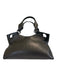 Cartier Black & Dark Brown Leather Snake Skin Logo Zip Close Feet Bag Black & Dark Brown / Medium