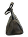Cartier Black & Dark Brown Leather Snake Skin Logo Zip Close Feet Bag Black & Dark Brown / Medium
