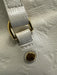 Louis Vuitton Cream White Leather Top Handle embossed monogram Gold Hardware Bag Cream White / Large