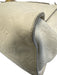 Louis Vuitton Cream White Leather Top Handle embossed monogram Gold Hardware Bag Cream White / Large