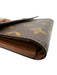 Louis Vuitton Brown & Tan Coated Canvas Flap Monogram Card Slots Wallets Brown & Tan