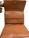 Louis Vuitton Brown & Tan Coated Canvas Flap Monogram Card Slots Wallets Brown & Tan