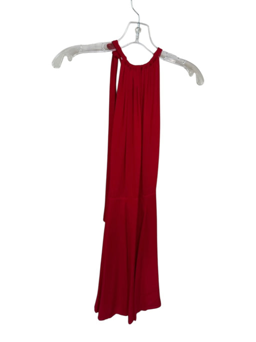 L'agence Size 4 Red Silk Tie Strap Sleeveless Dress Red / 4