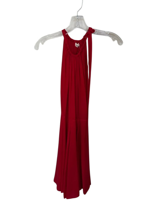 L'agence Size 4 Red Silk Tie Strap Sleeveless Dress Red / 4