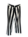 Alice & Olivia Size 2 White & Black Polyester High Waist Striped Wide Leg Pants White & Black / 2