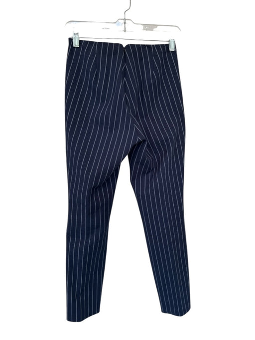 Rag & Bone Size 2 navy & gray Cotton Blend Elastic Waist Striped Back Zip Pants navy & gray / 2