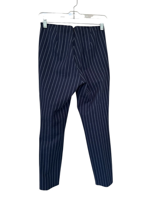 Rag & Bone Size 2 navy & gray Cotton Blend Elastic Waist Striped Back Zip Pants navy & gray / 2