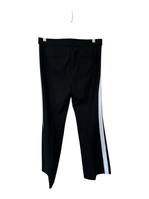 Tibi Size 2 Black & White Polyester Blend Side Stripe Trouser Pants Black & White / 2