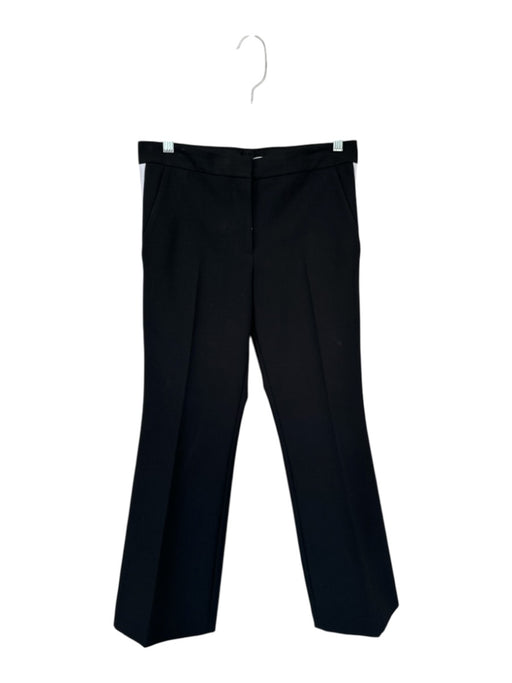 Tibi Size 2 Black & White Polyester Blend Side Stripe Trouser Pants Black & White / 2
