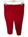 Theory Size 2 Red Cotton Blend Front Pockets Trouser Pants Red / 2
