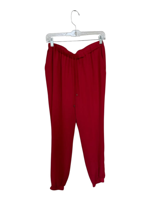 Haute Hippie Size S Red Silk Drawstring Jogger Pants Red / S