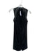 Cut 25 Size 2 Black Nylon Blend Leather Accent Sleeveless Cowl neck Dress Black / 2