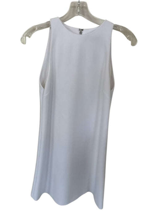 Alice & Olivia Size 0 White Polyester Blend Sleeveless Back Zip Shift Dress White / 0