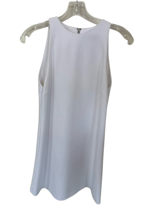 Alice & Olivia Size 0 White Polyester Blend Sleeveless Back Zip Shift Dress White / 0