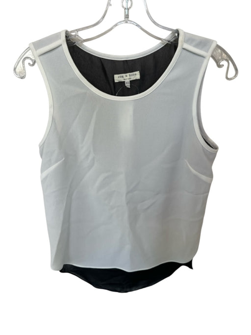 Rag & Bone Size XS White & Black Sleeveless Color Block Top White & Black / XS